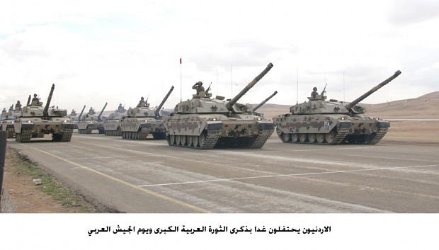 Jordanian Army Al-Hussein tanks.