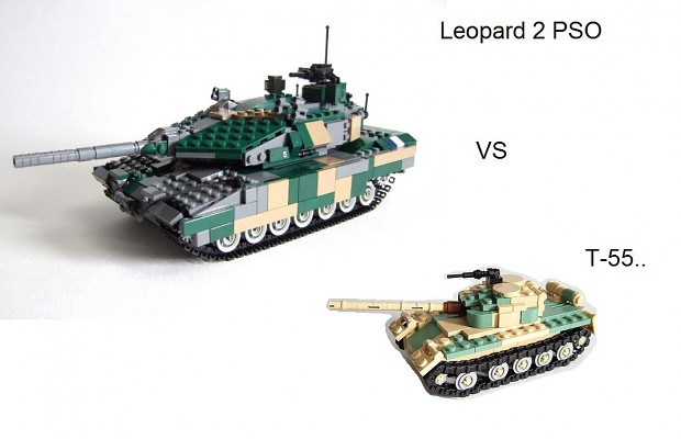 Leo vs T-55 in Lego