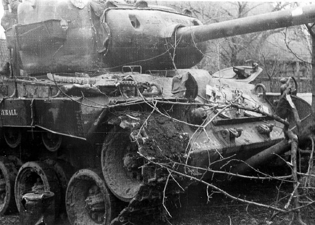 Another view of the M26 "Fireball" knocked out.