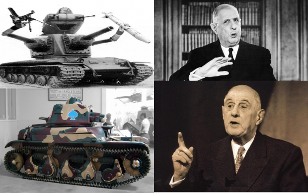 De gaulle and tanks.