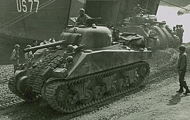 USMC M4a2 Sherman tanks