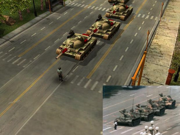 Tank Man Tiananmen Square (C&C Generals Render)