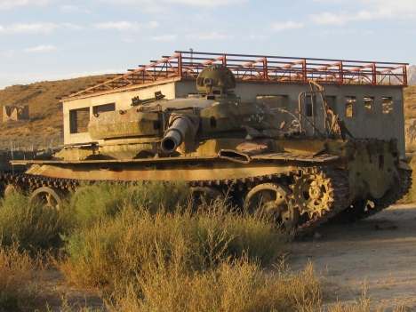 Abandoned Soviet Tank , in Afghanistan  .