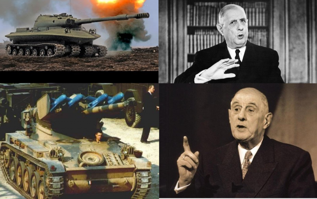 De gaulle and tanks.