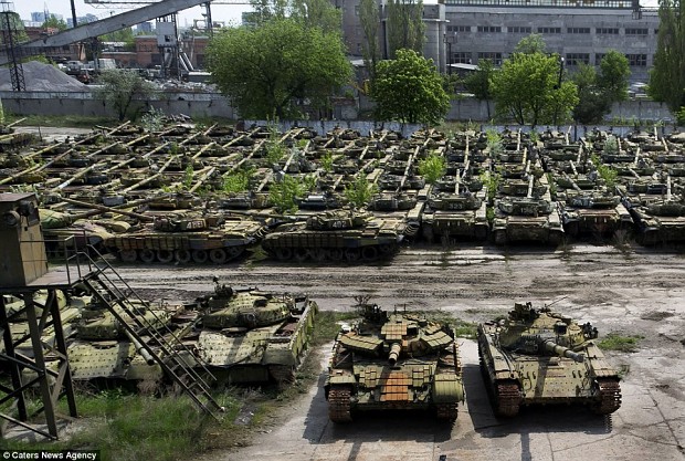 Abandoned tank yard Ukraine