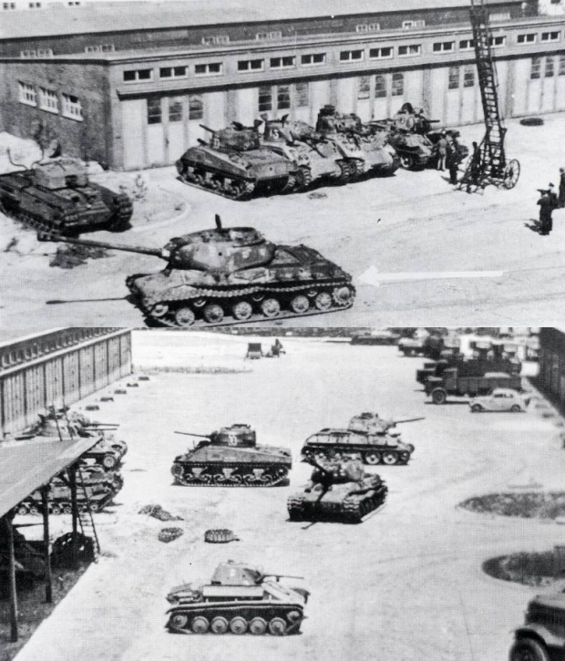 Captured Allied tanks at Kummersdorf.