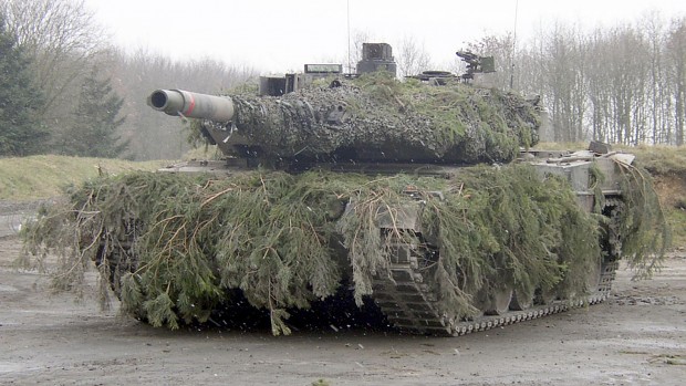 Camouflaged Leopard 2