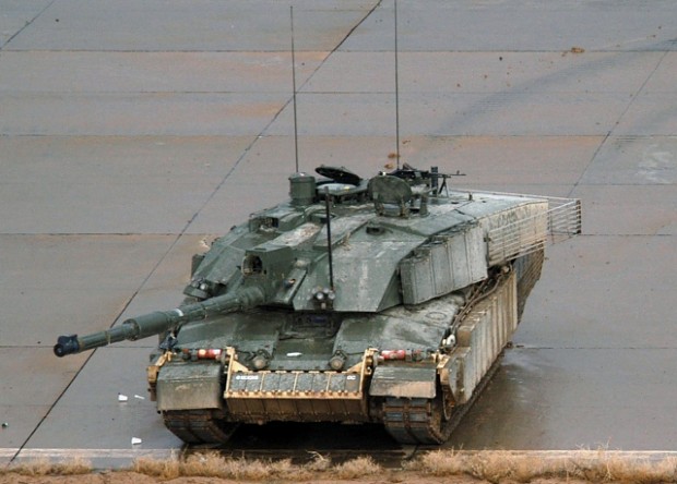 Challenger 2 with up-armor kit