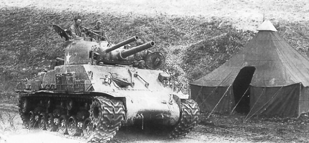 Sherman Dual mounted guns