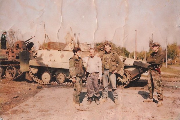 Battle of Vukovar - destroyed tanks and APCs