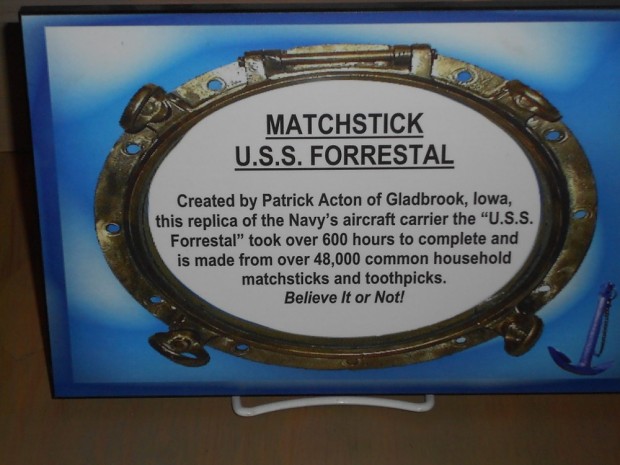 Matchstick USS Forrestal