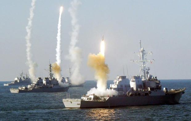 missile-launching on destroyer