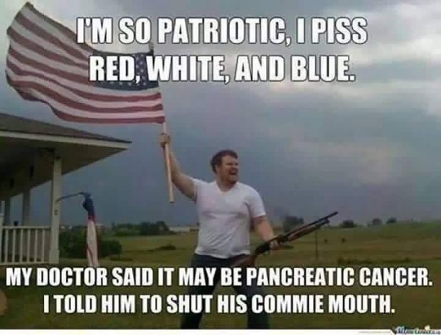 When someone questions your patriotism...