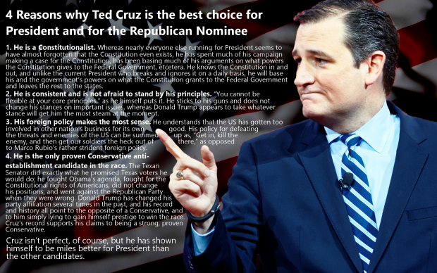 4 Reasons why Ted Cruz is the best choice for President
