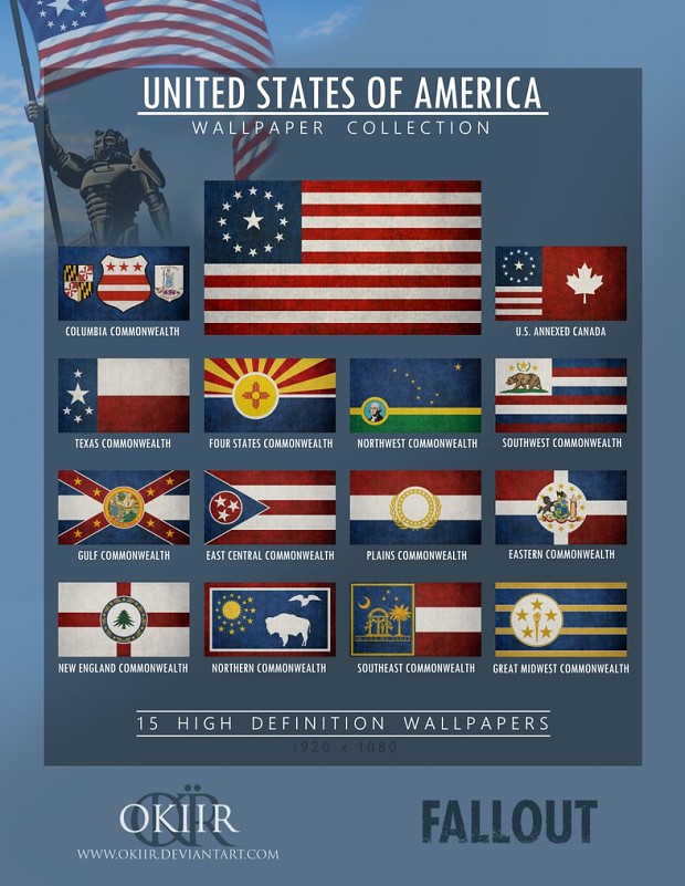 Fallout, U.S. flag variants.