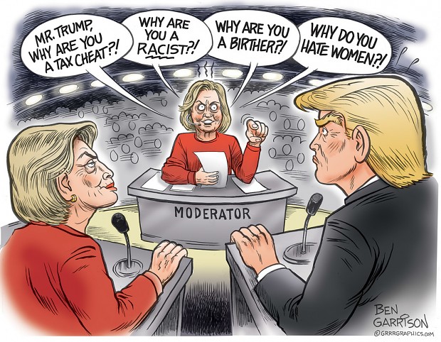 "First Debate, Trump vs.Hillary and Hillary"