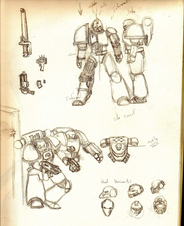 Space Marine Outline Concept