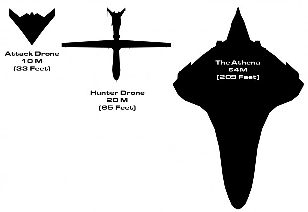 Attack + Hunter Drone Size Comparison