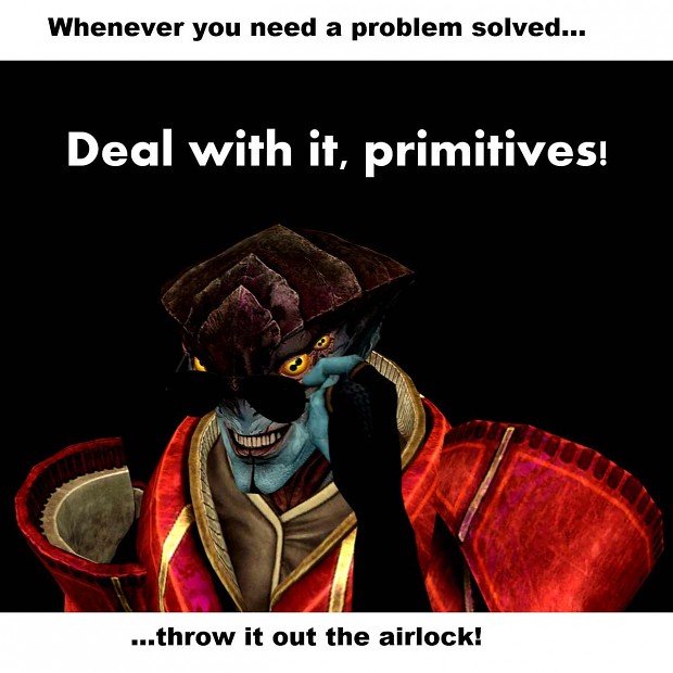 Deal with it, primitives! ಠಠ___ಠಠ﻿