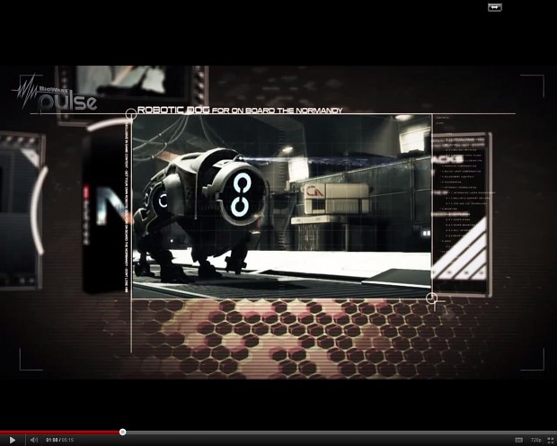 Some screenshots from BioWare Pulse - Robotic Dog