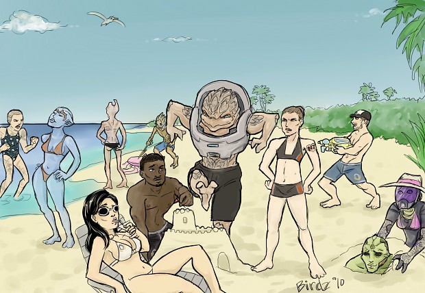 Mass Effect Crew on vacation
