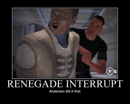 Well, Anderson is Shepard's mentor...