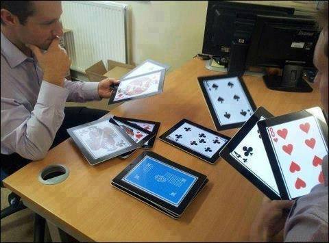 Rich men play cards