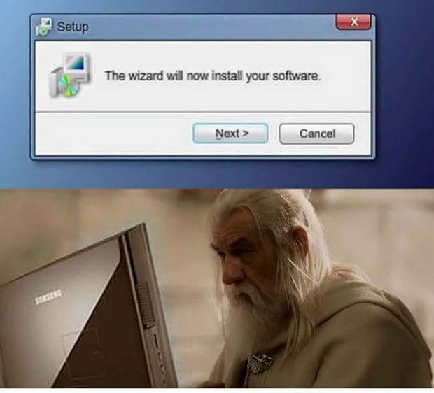 Gandalf's new job.