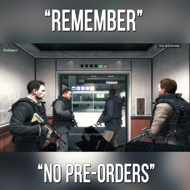 Remember, no Pre-Orders!