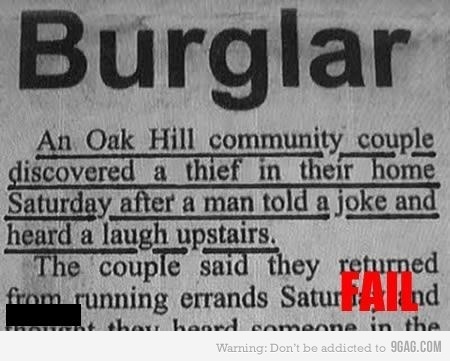 The joke and the burglar