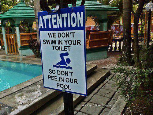 pool sign