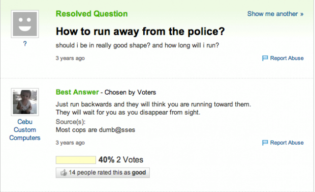 run from the police