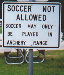 Soccer not allowed