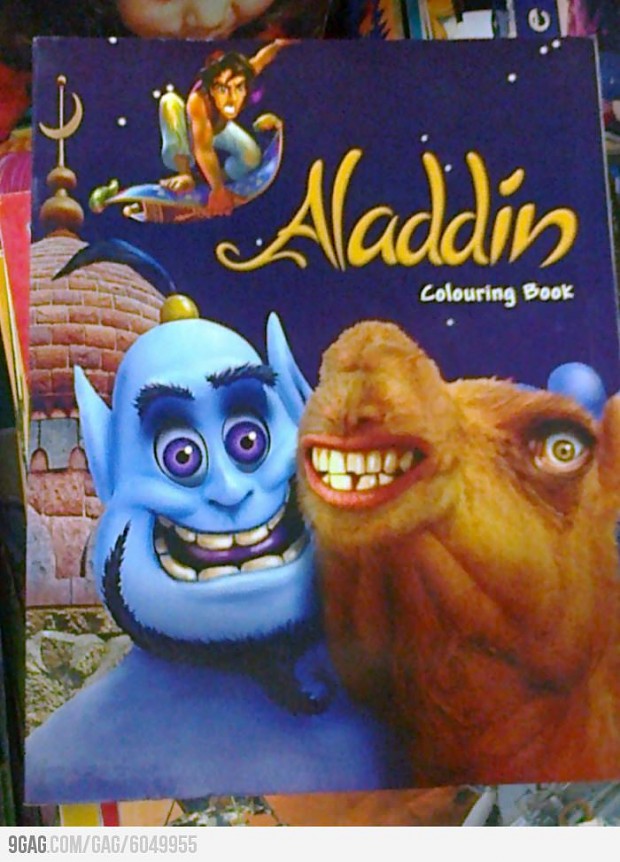 Cute Aladin Colouring book