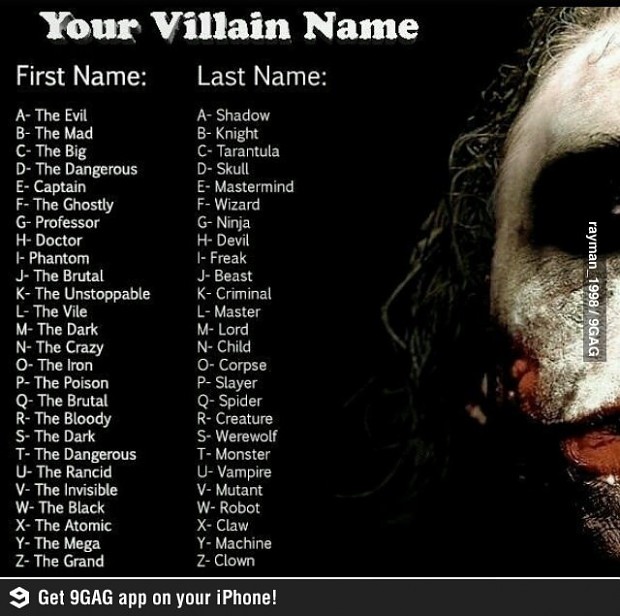 Your Villain Name