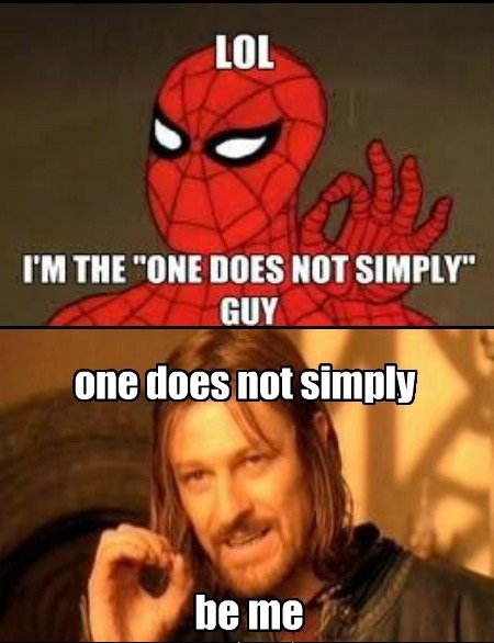 One does not simply mix memes...
