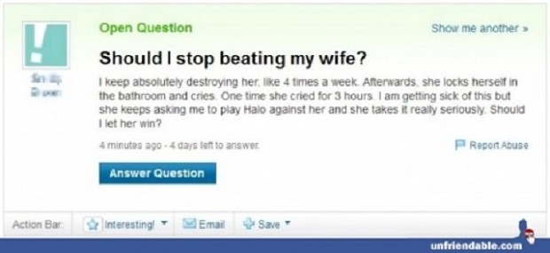 Beating your wife