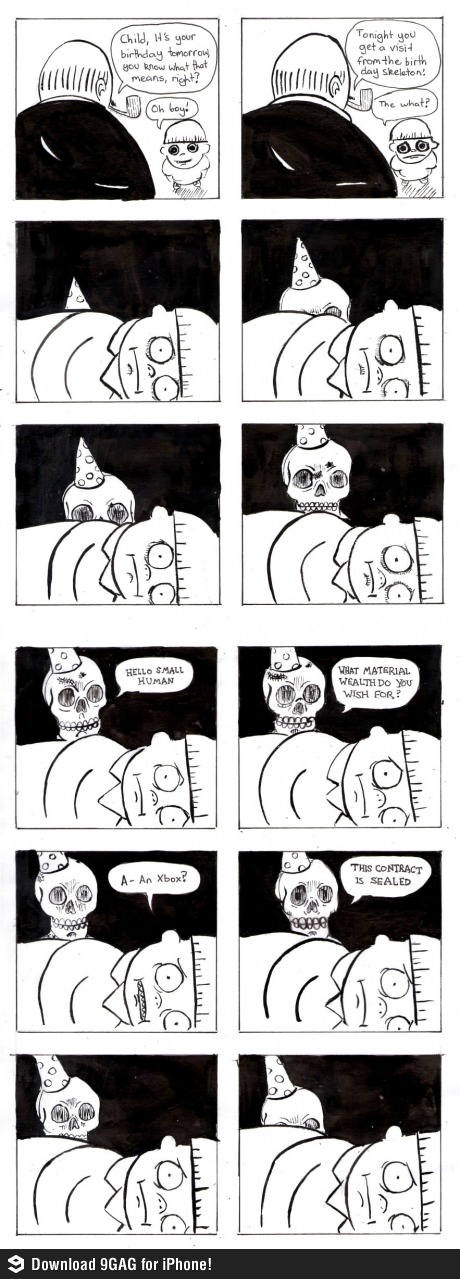 The birthday skeleton