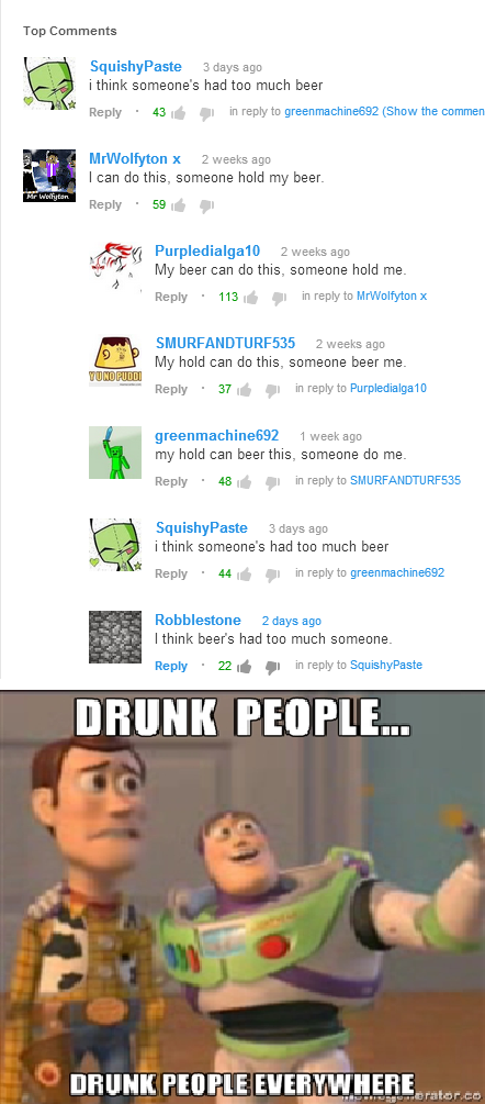 Drunk people