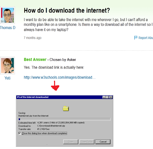 Downloading the internet