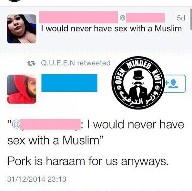 "Pork is haram for us anyway"