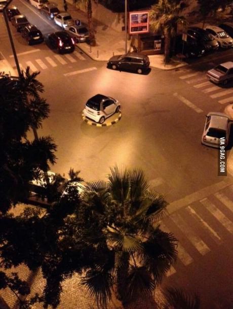 This is some creative parking