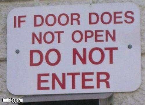 If doors do not open...