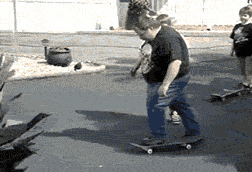 Skateboard fail