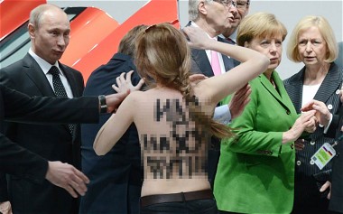 meanwhile at Putins visit to Germany.
