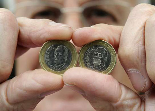 Homer's 1€ coin