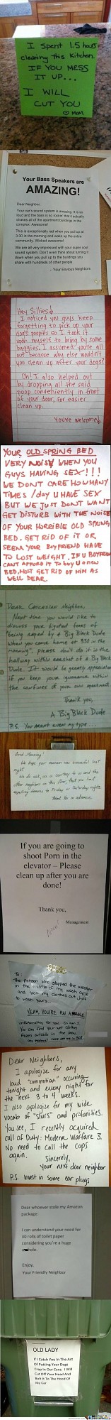 Notes to neighbors