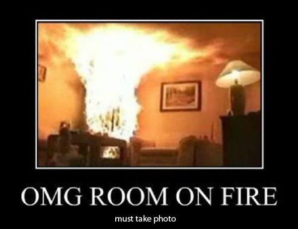 Room on fire