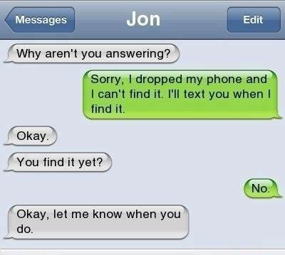 Lost his phone