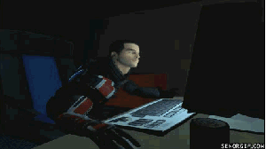 Commander Shepard plays Mass Effect 3